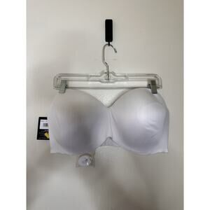 Maidenform NEW Size 38DDD White Full Coverage Strapless Bra With Straps